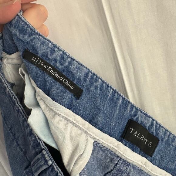 Talbots New England Chino Chambray Denim Wide Leg Pants Size 14 - Picture 4 of 7